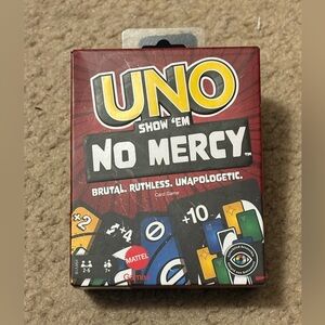 NWT UNO show ‘em No Mercy - brutal. Ruthless. Unapologetic.